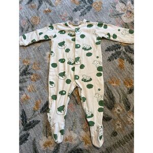 The QT Organic Frog Onesie Bodysuit Infant Cotton Snap 12-18 months